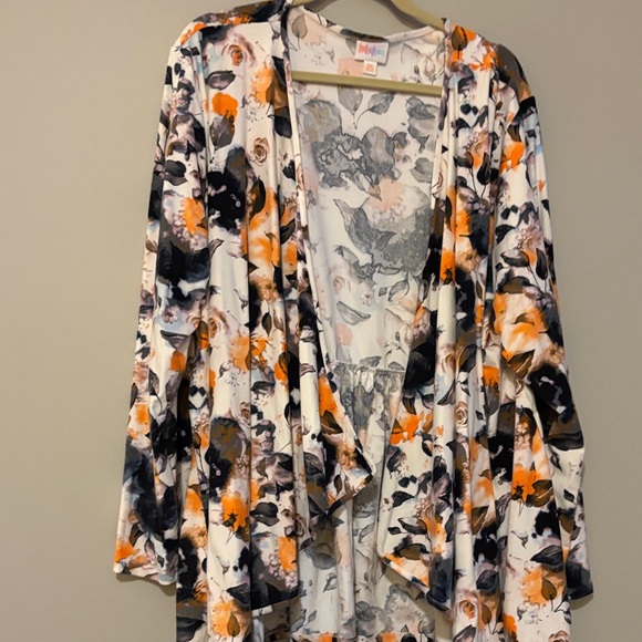 LuLaRoe Sweaters - LuLaRoe Multicolor Open Front Cardigan leggings material